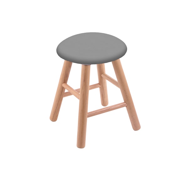 Oak Vanity Stool, Natural Finish, Graph Parrot Seat